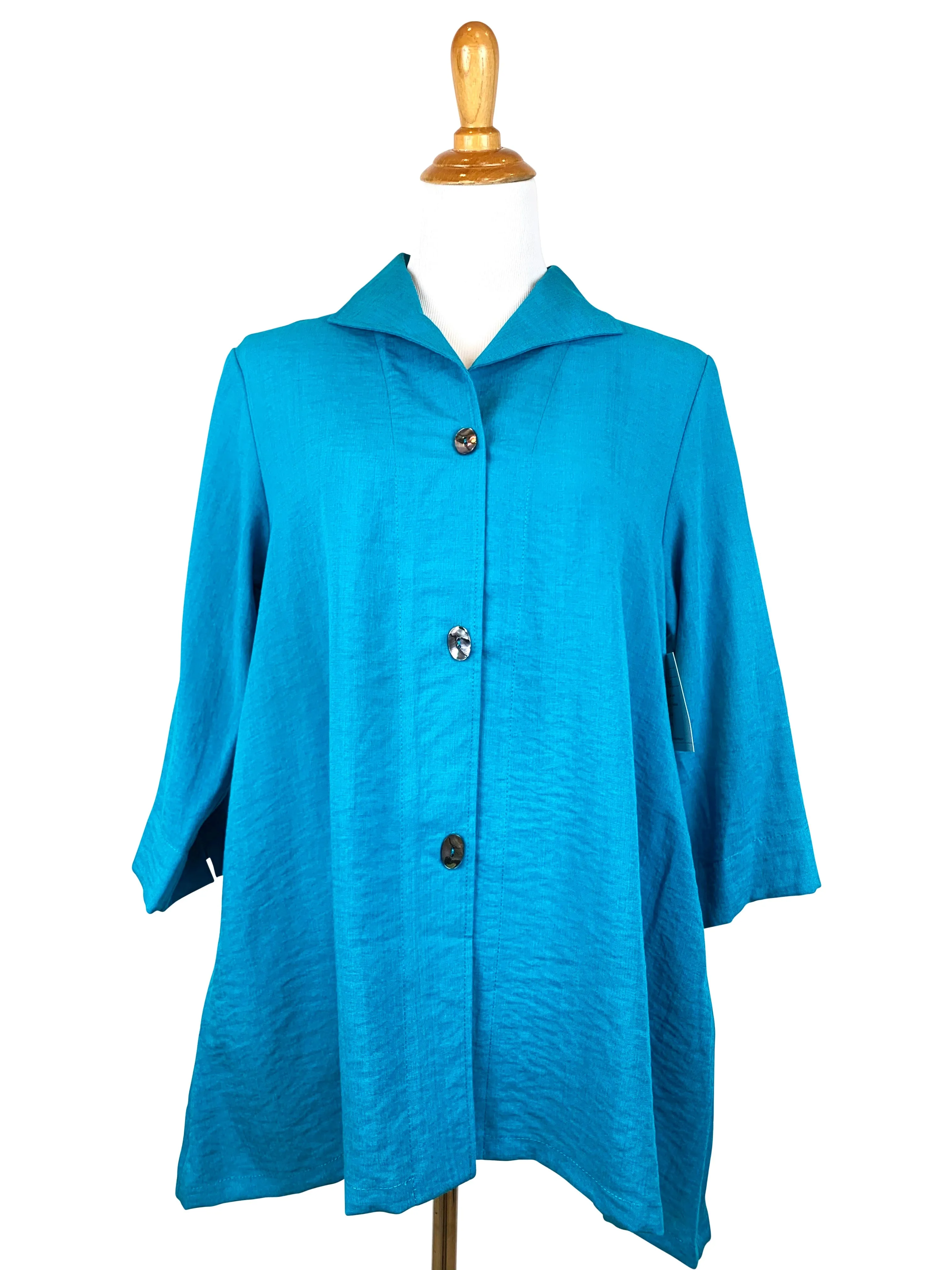 AA329 - Gwen Swing Linen Jacket