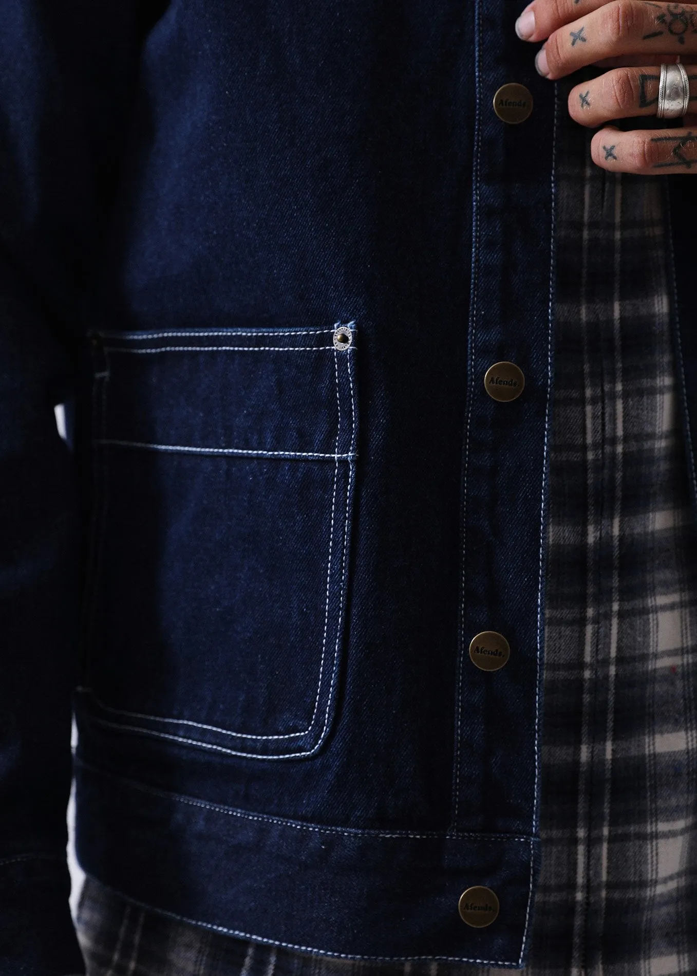 Afends Mens Rail Road - Denim Jacket