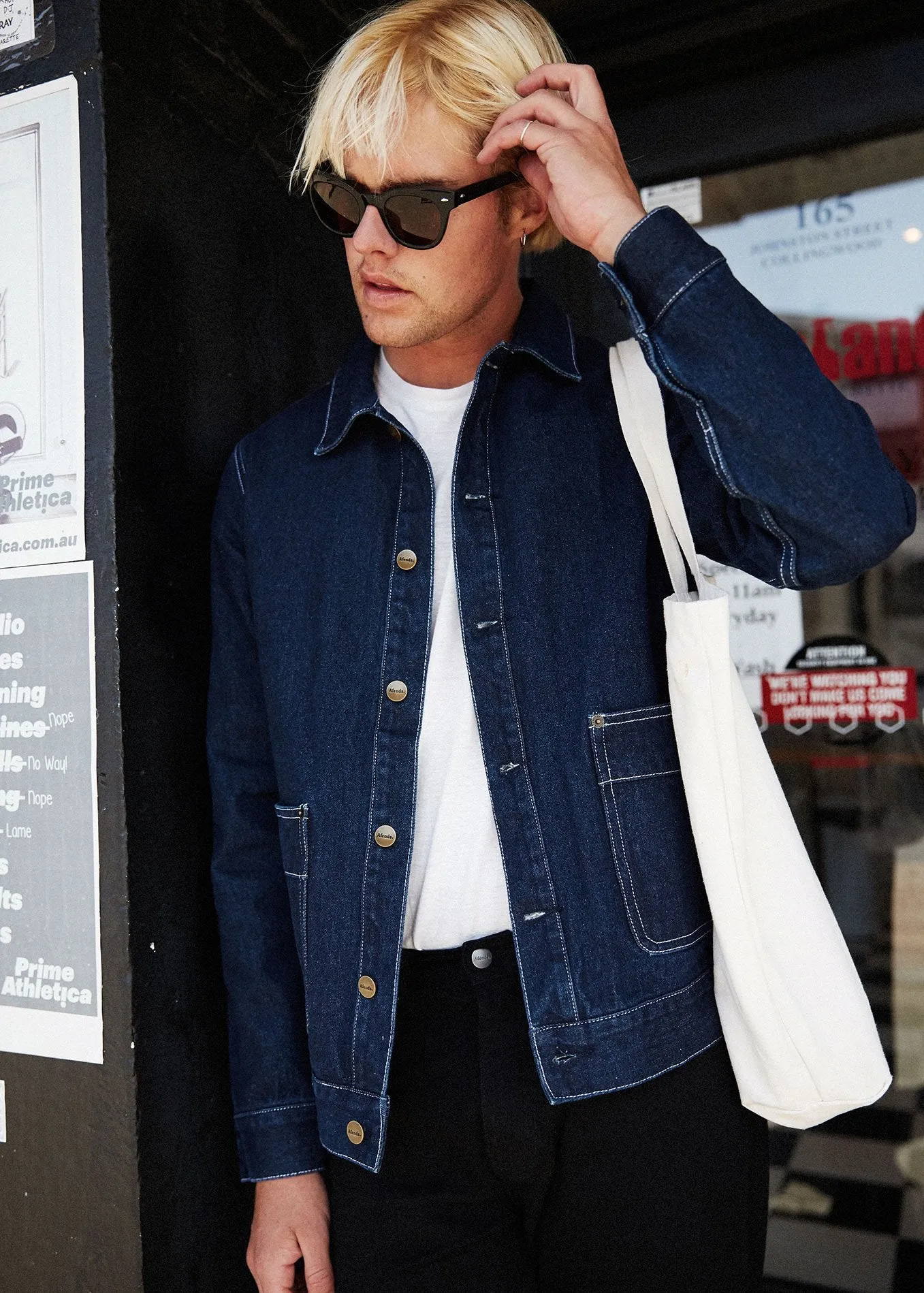 Afends Mens Rail Road - Denim Jacket