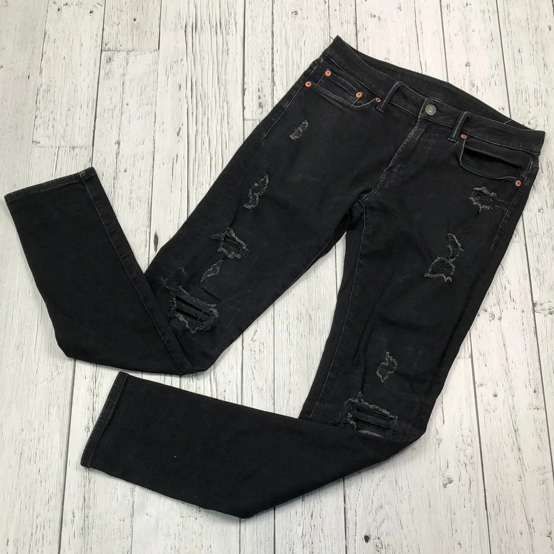 American Eagle distressed black jeans - His M/30x34