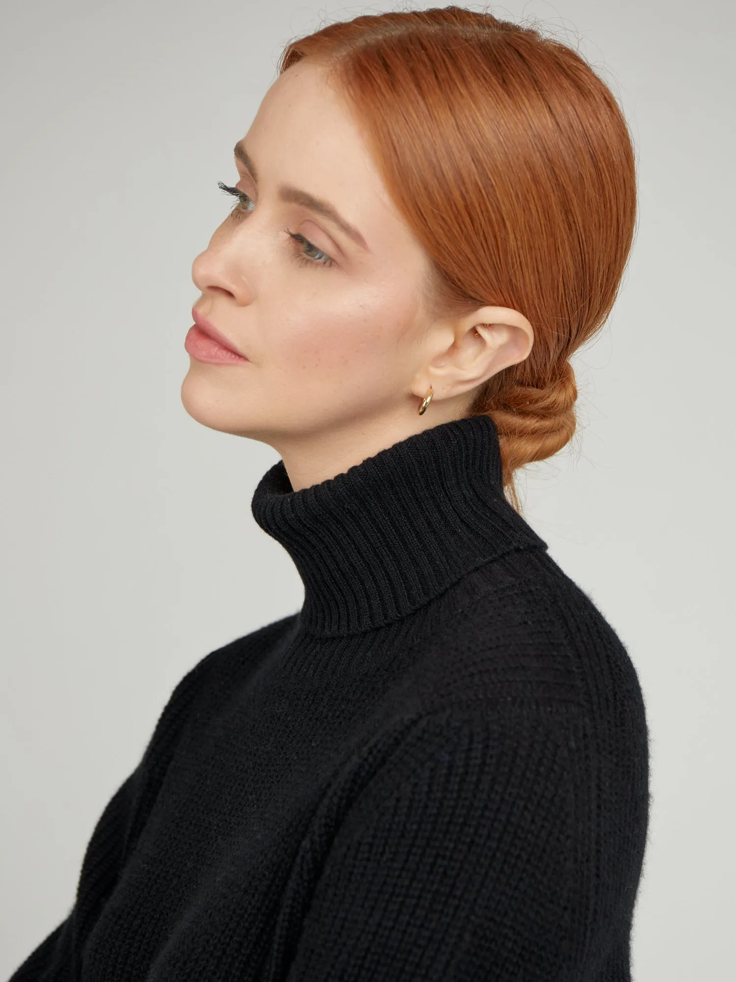 Angelique Black Long Line Cashmere Jumper