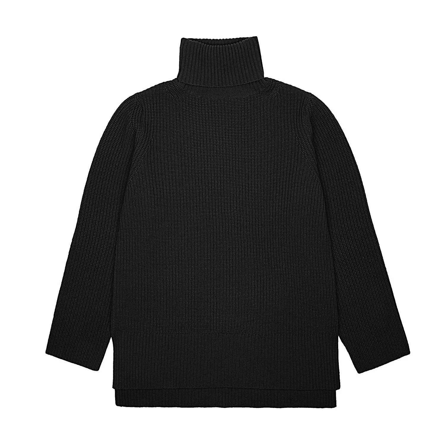 Angelique Black Long Line Cashmere Jumper