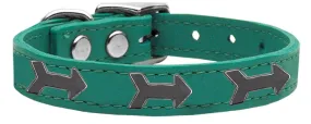 Arrow Widget Genuine Leather Dog Collar Jade 18