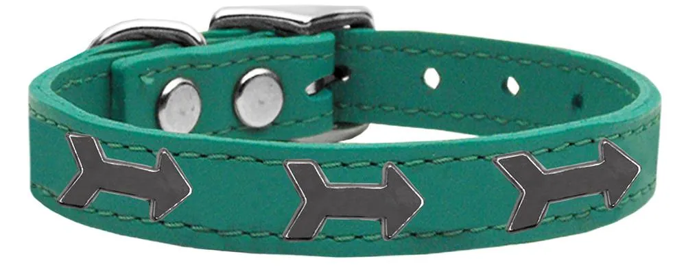 Arrow Widget Genuine Leather Dog Collar Jade 18