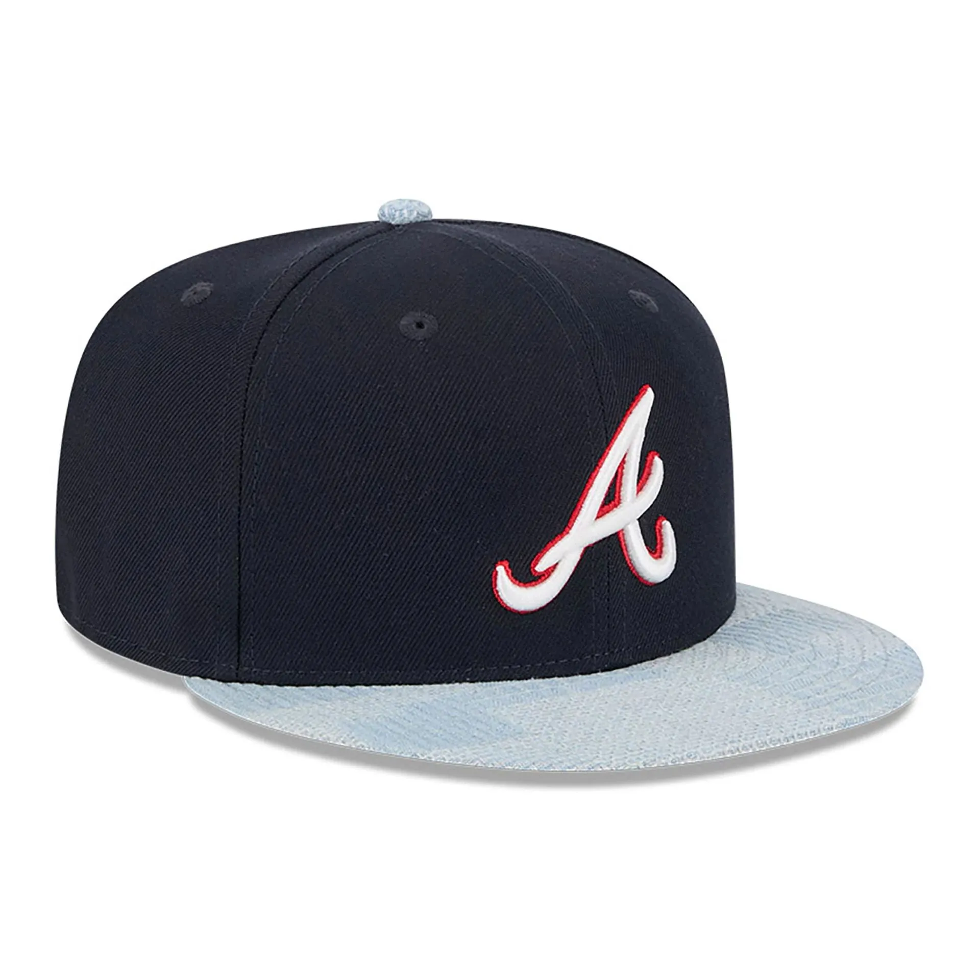 Atlanta Braves Patch Denim Navy 59FIFTY Fitted Cap