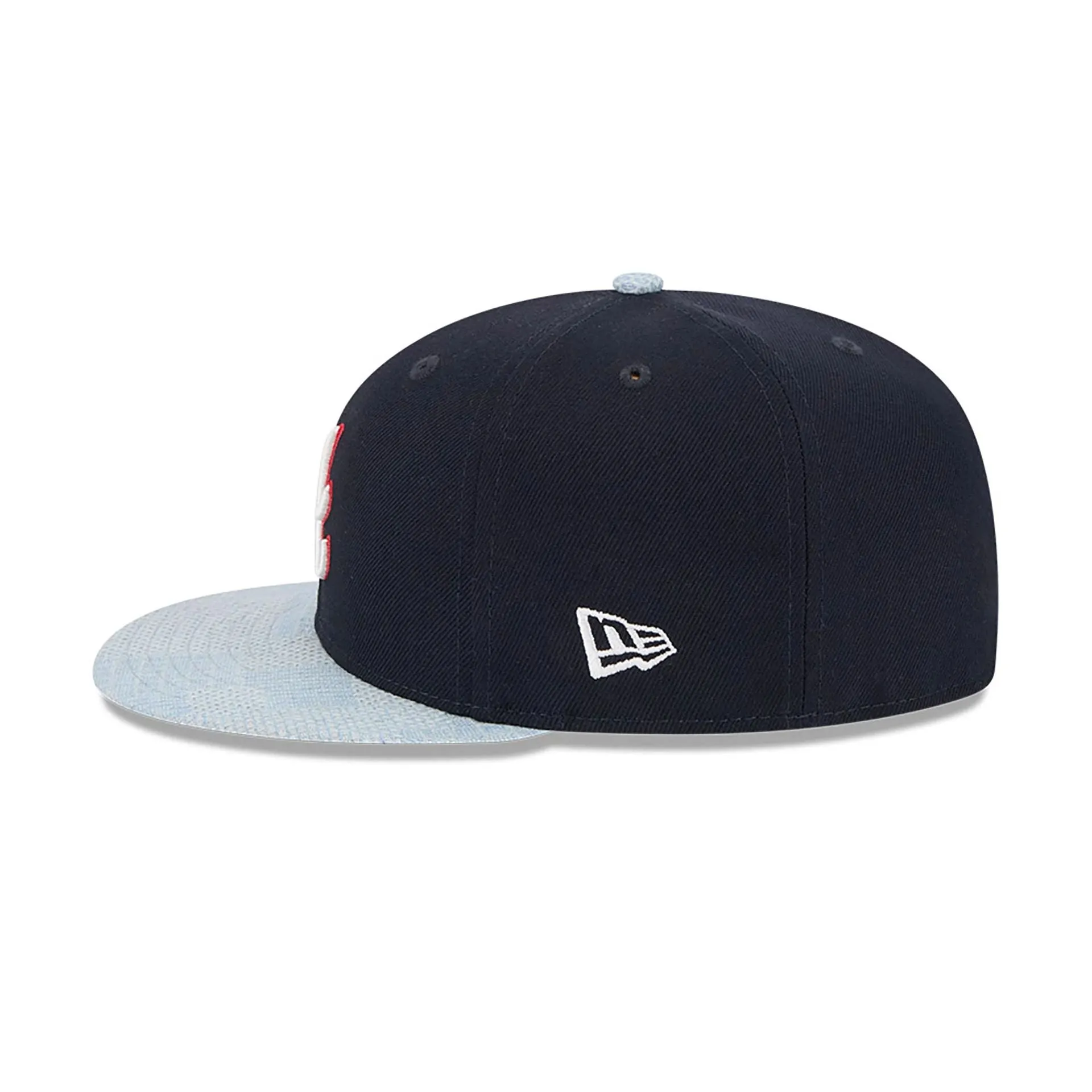 Atlanta Braves Patch Denim Navy 59FIFTY Fitted Cap