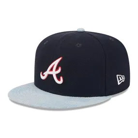 Atlanta Braves Patch Denim Navy 59FIFTY Fitted Cap