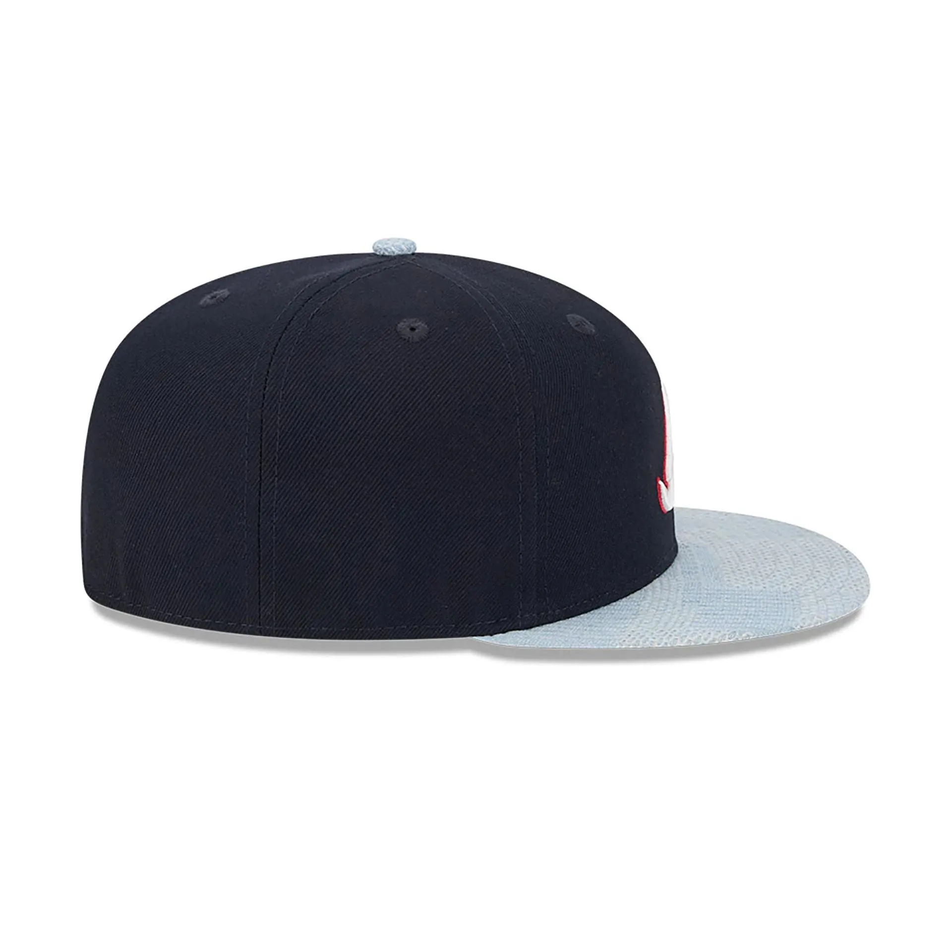 Atlanta Braves Patch Denim Navy 59FIFTY Fitted Cap