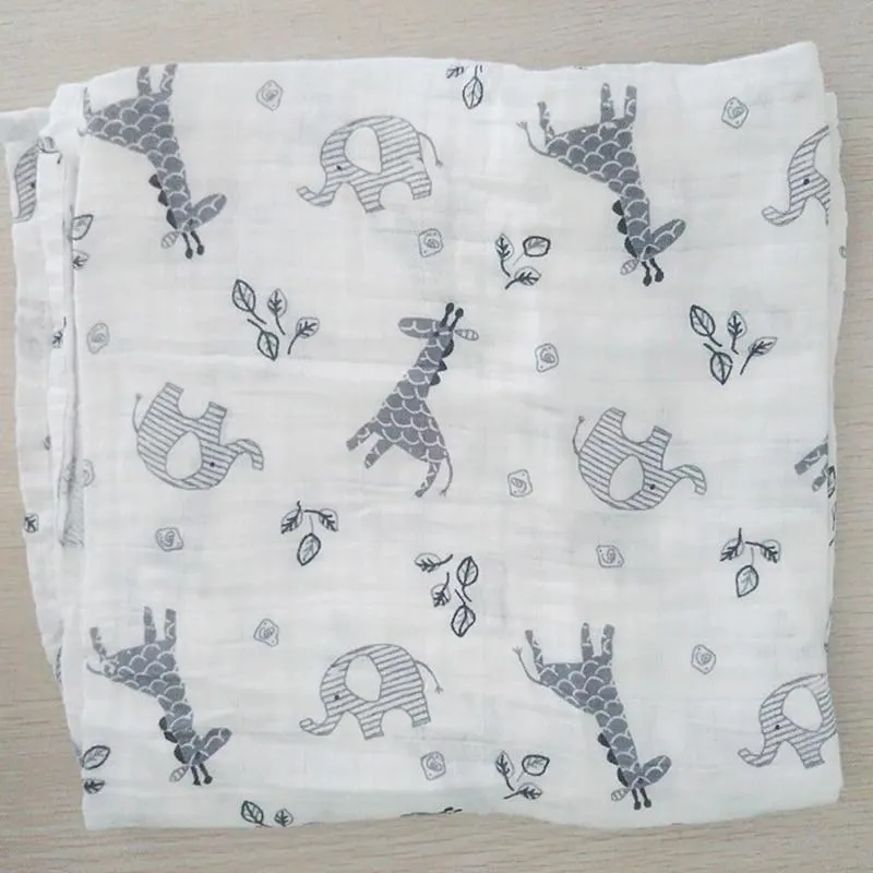 Baby Cotton Muslin Swaddle Wrap Blankets Stroller Covers