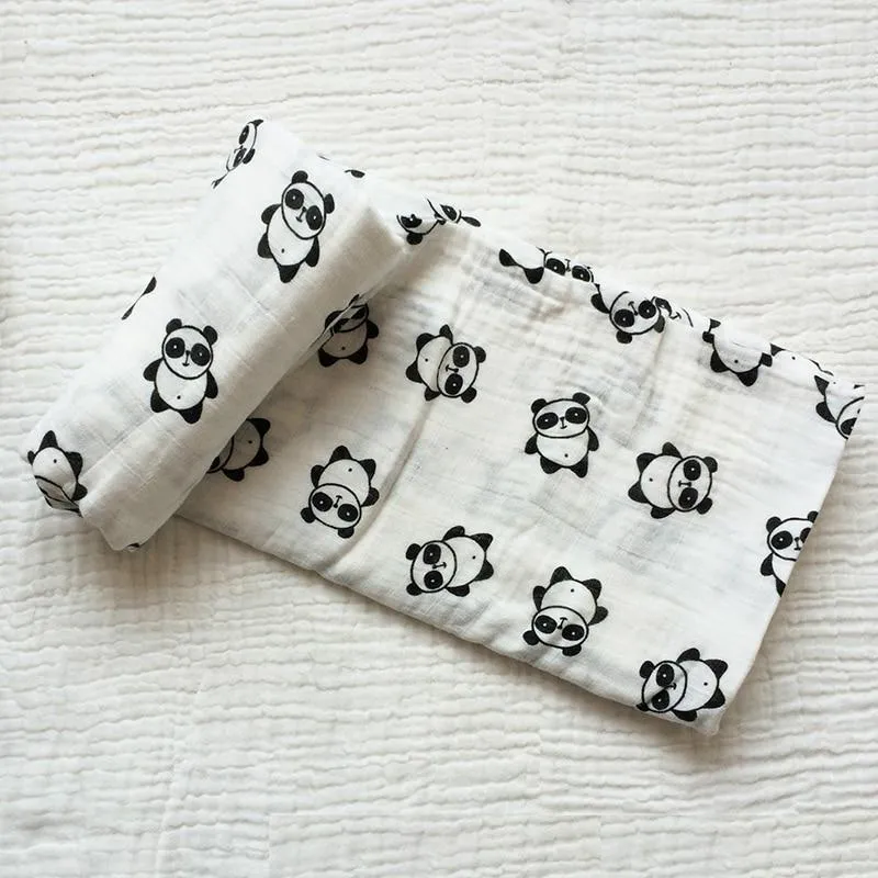 Baby Cotton Muslin Swaddle Wrap Blankets Stroller Covers