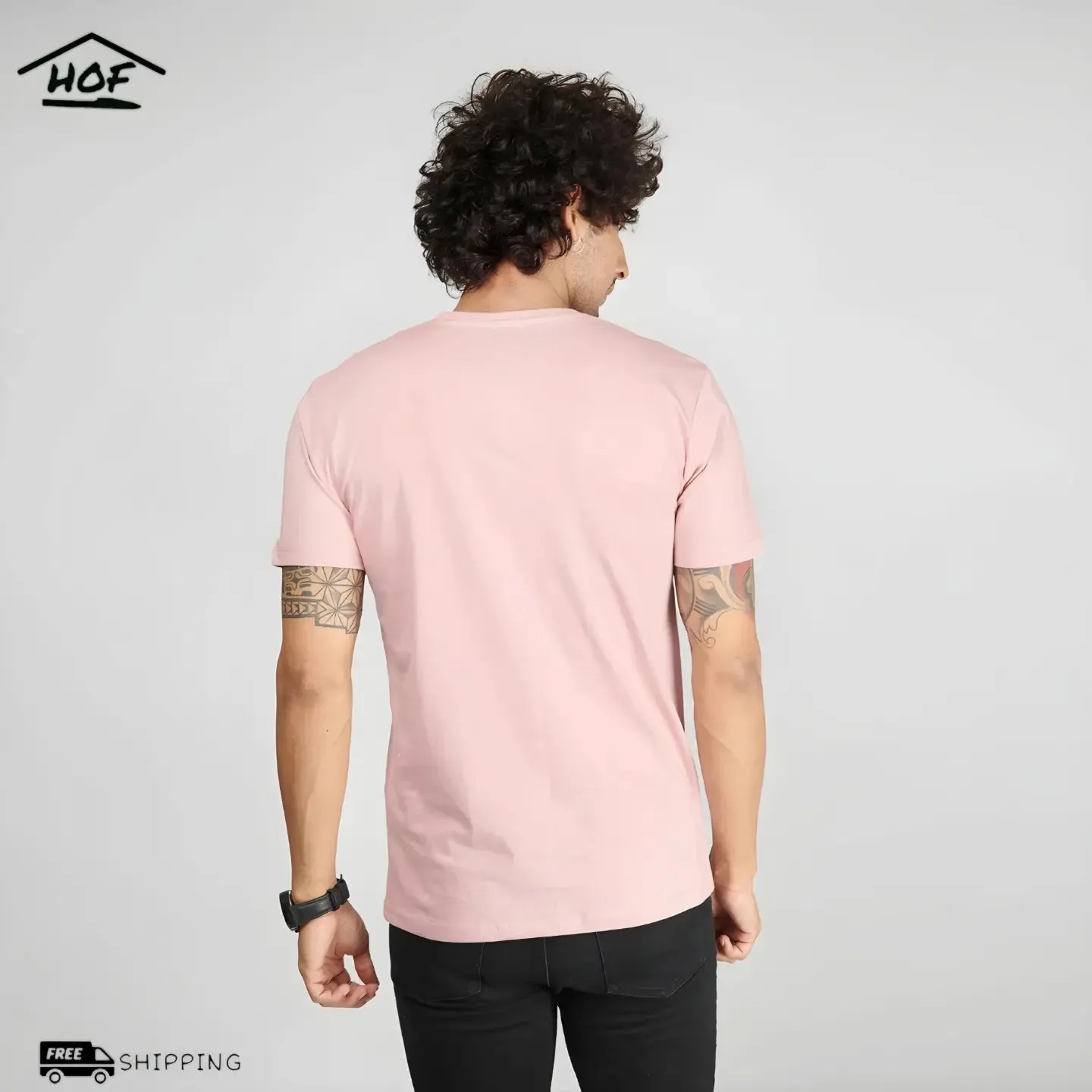 Baby Pink Half Sleeve T-Shirt