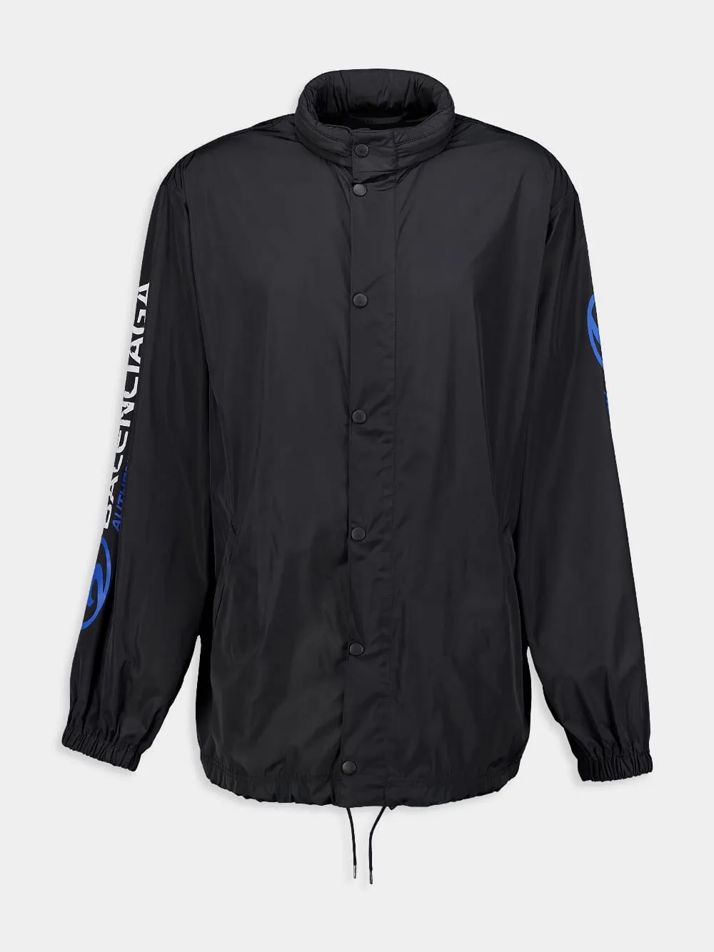 Black Short Windbreaker Jacket