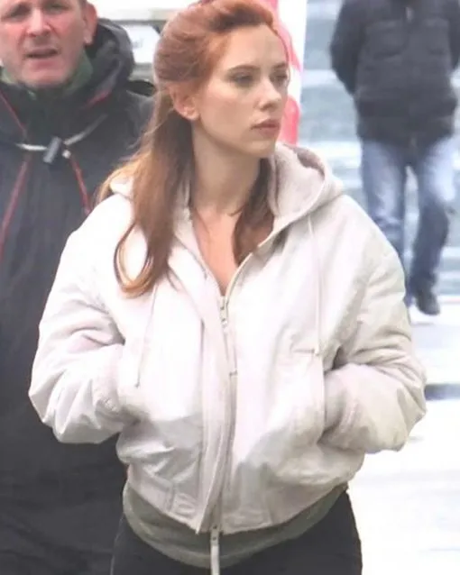 Black Widow Scarlett Johansson Hooded Jacket