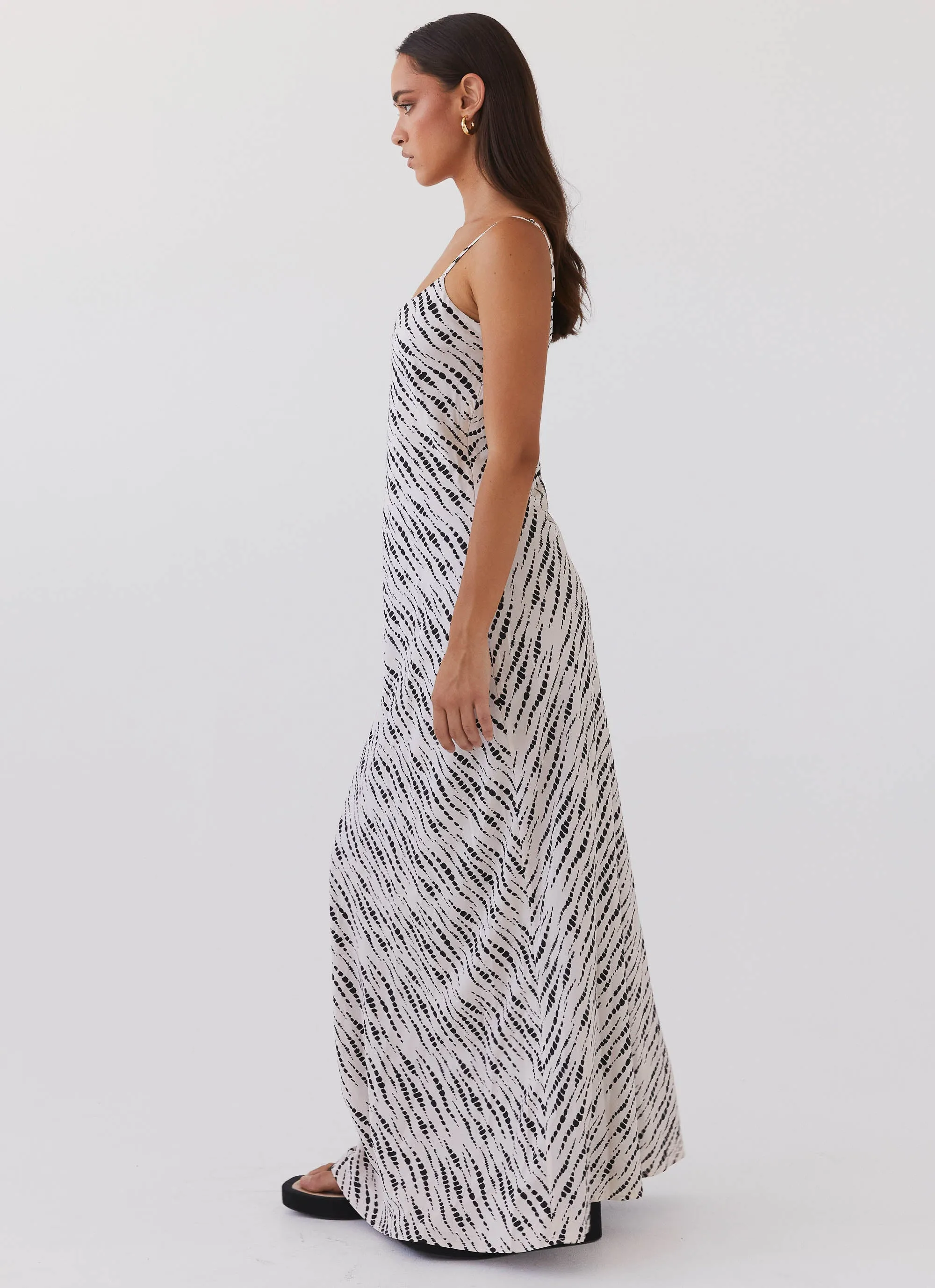 Carol Maxi Slip Dress - Pebble