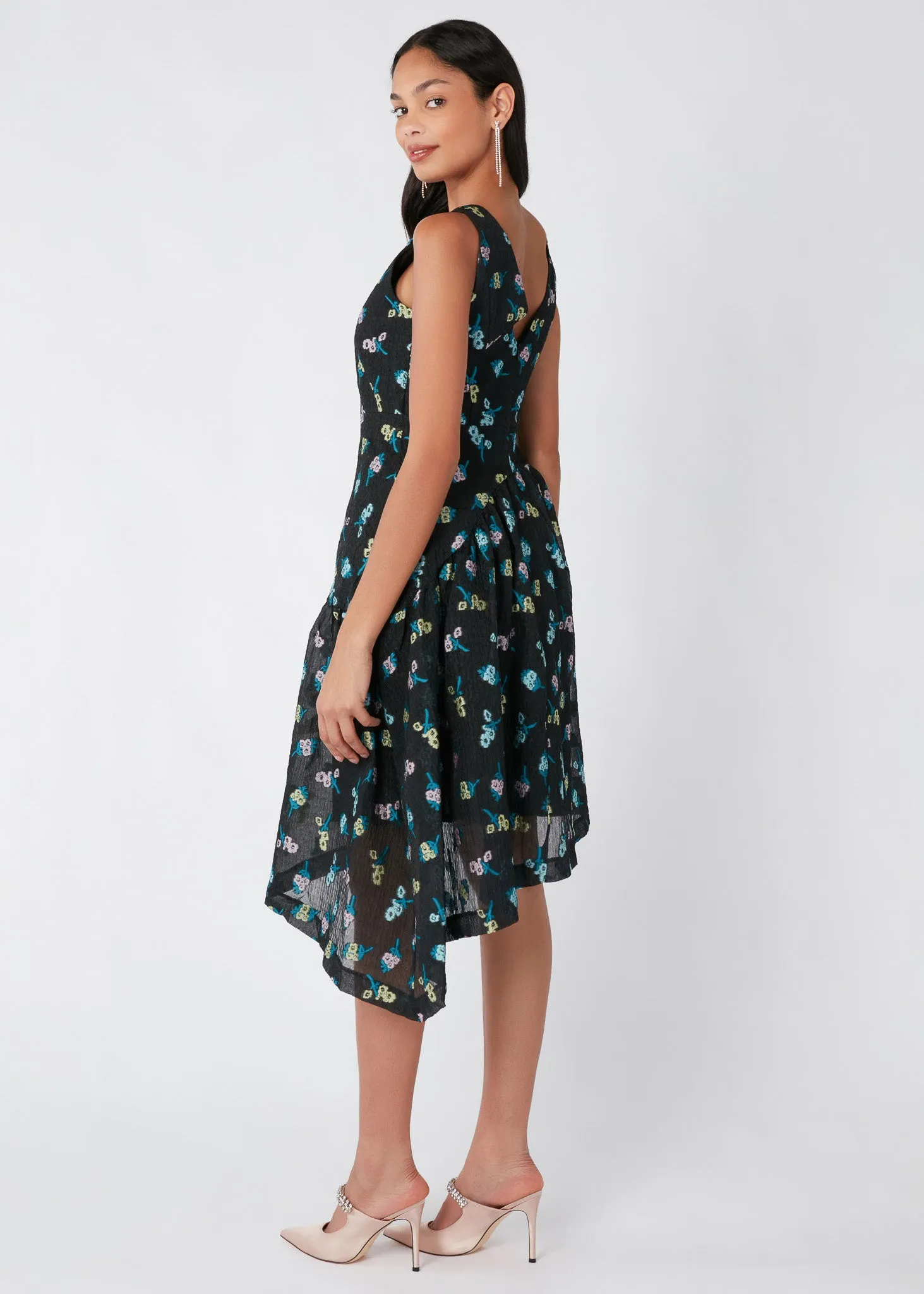 Chloe Dress Black Bouquet