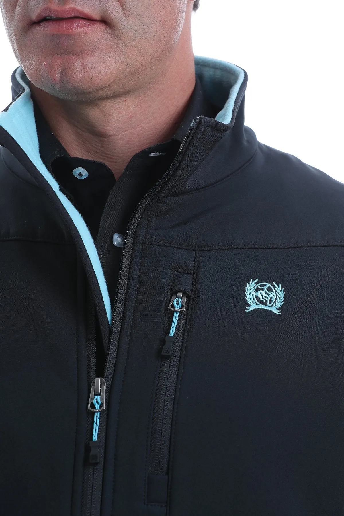 Cinch Mens Bonded Jacket - Black/Blue