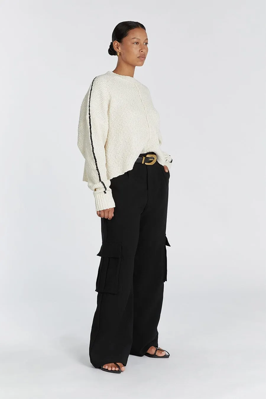 DAKOTA CREAM BOUCLE CROP JUMPER