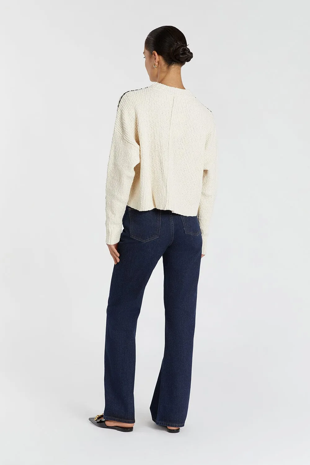 DAKOTA CREAM BOUCLE CROP JUMPER