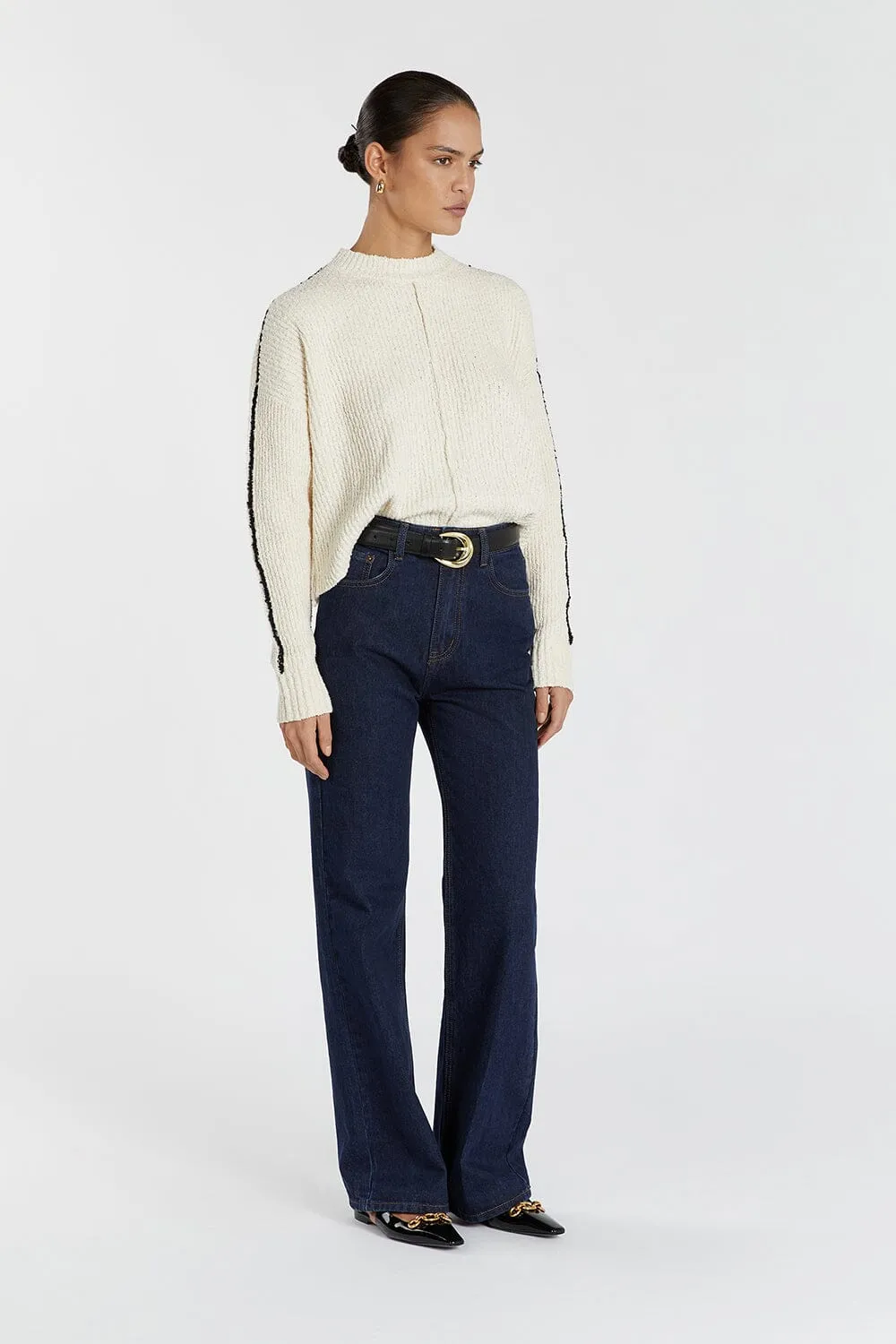 DAKOTA CREAM BOUCLE CROP JUMPER