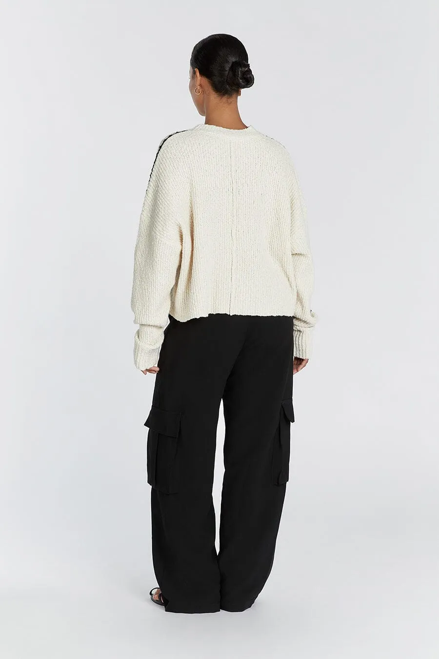 DAKOTA CREAM BOUCLE CROP JUMPER