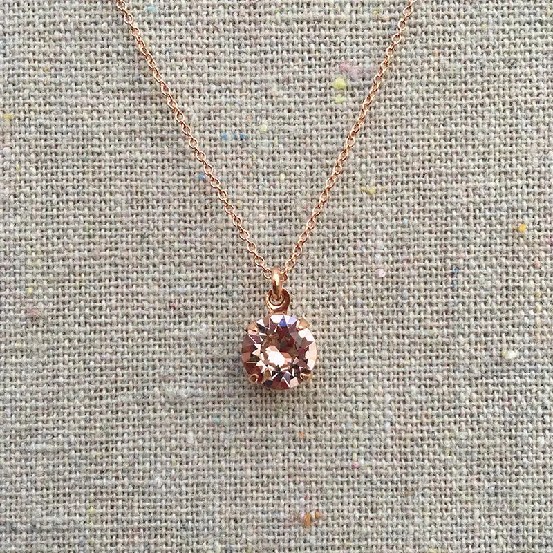 Diamante Solitaire Necklace