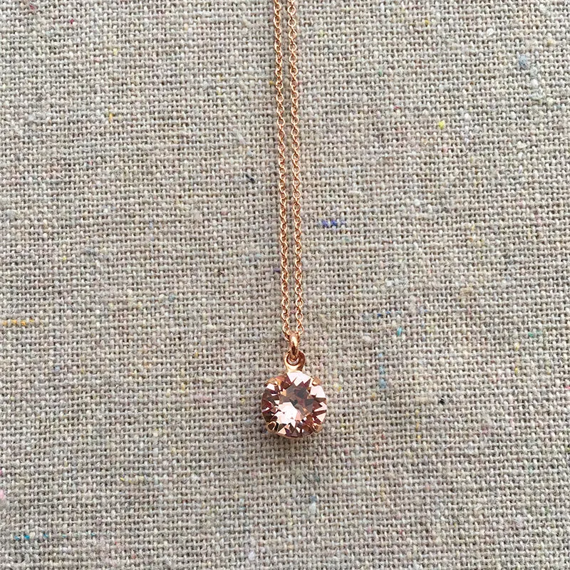 Diamante Solitaire Necklace