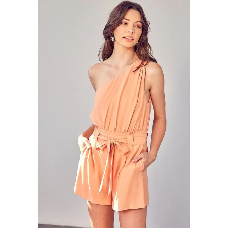 DO   BE COLLECTION One Shoulders Self Tie Romper