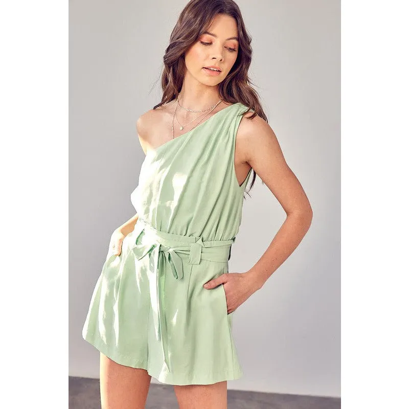 DO   BE COLLECTION One Shoulders Self Tie Romper