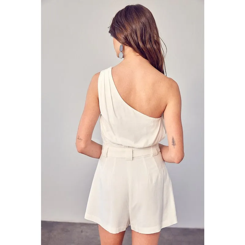 DO   BE COLLECTION One Shoulders Self Tie Romper