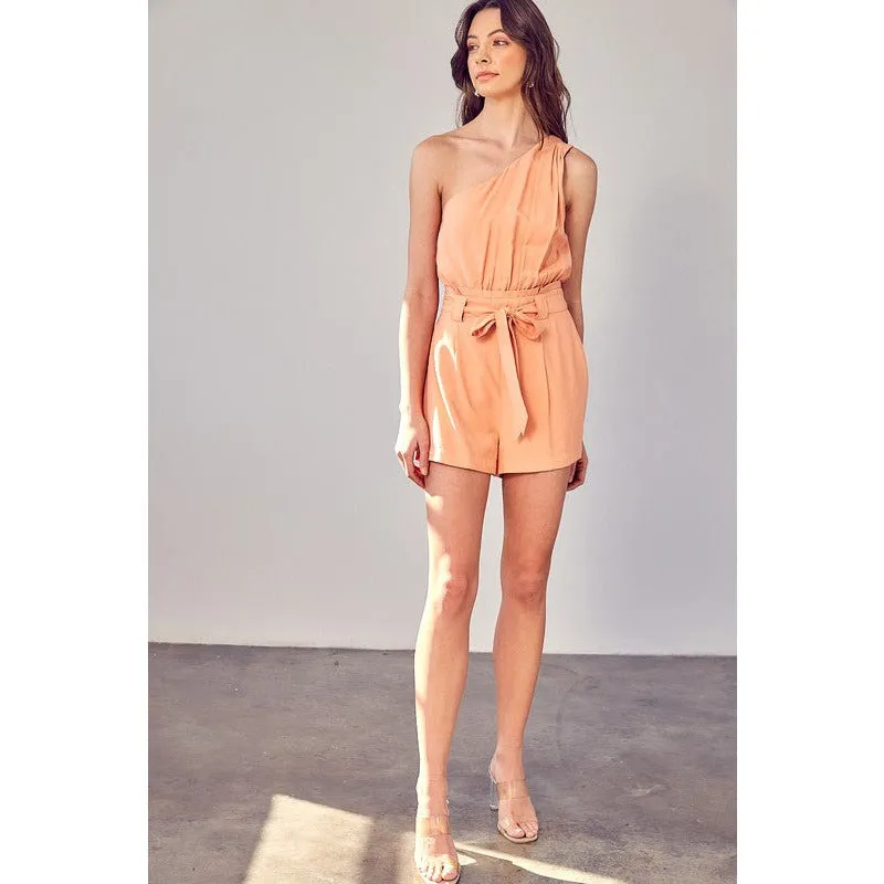 DO   BE COLLECTION One Shoulders Self Tie Romper