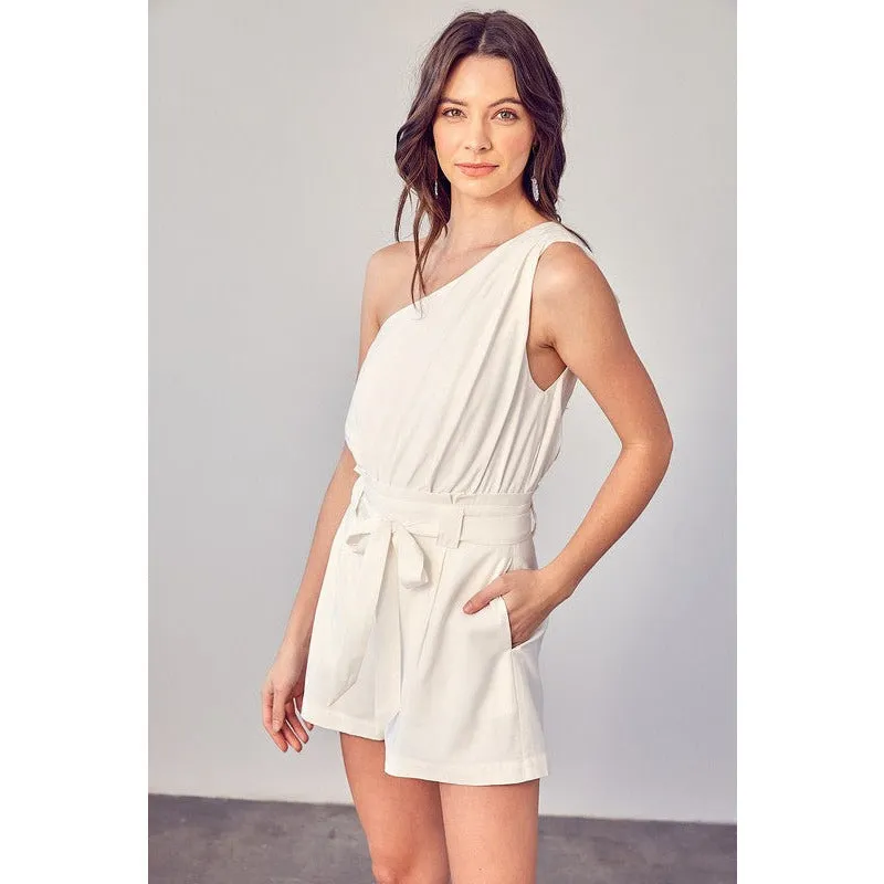 DO   BE COLLECTION One Shoulders Self Tie Romper