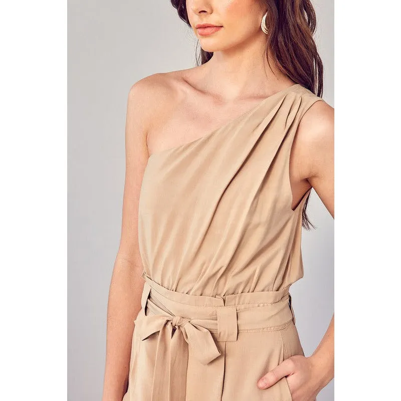 DO   BE COLLECTION One Shoulders Self Tie Romper