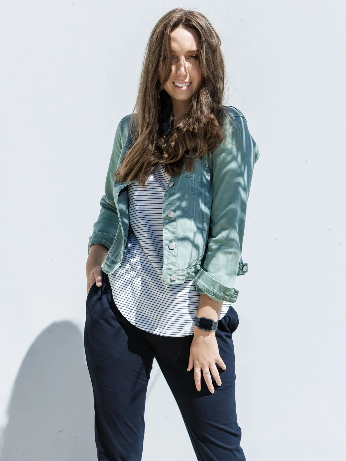 Ellyse Denim Jacket - Sage