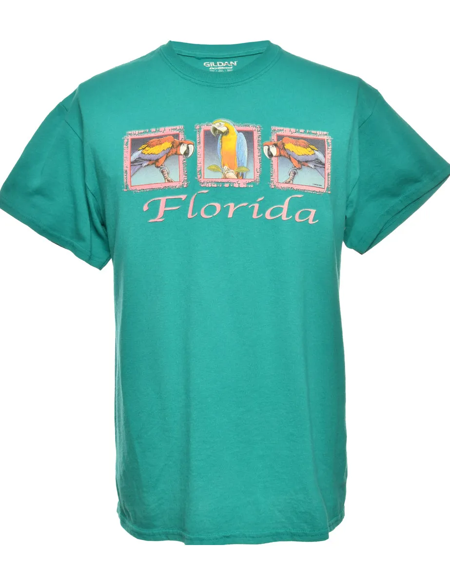 Florida Teal Gildan Printed T-shirt - M