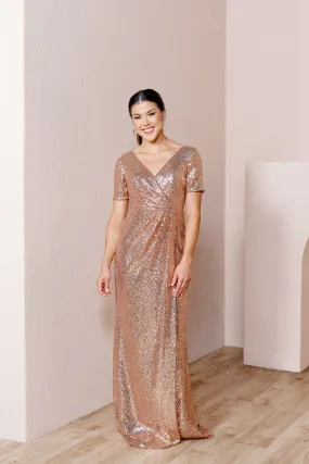 Giselle Sequin Dress | Ready To Ship | Rose Gold