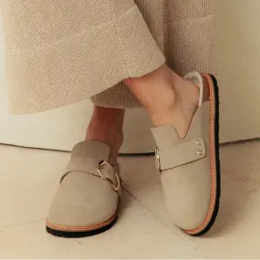 Grisel Sheep Skin Taupe Clogs