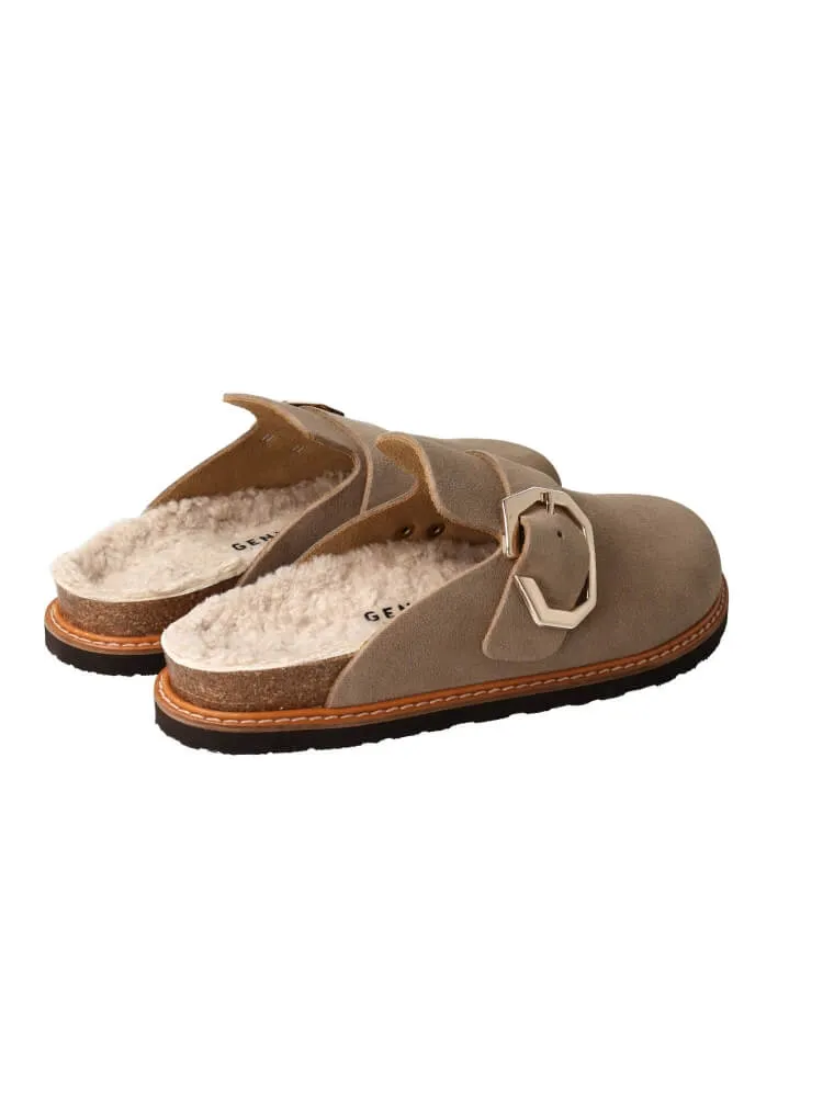 Grisel Sheep Skin Taupe Clogs