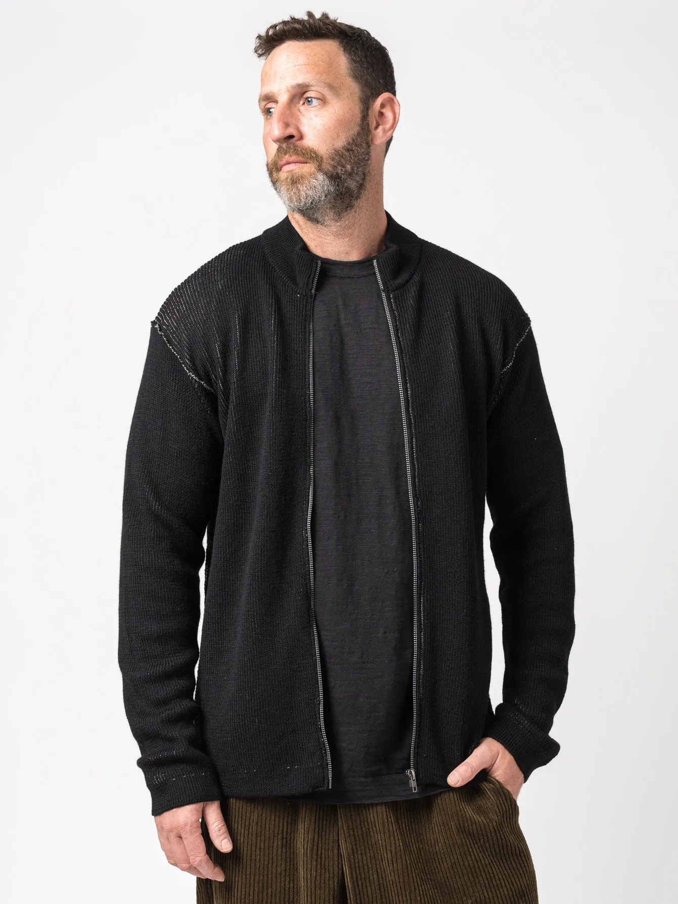 High-Neck Zip-Up Jacket