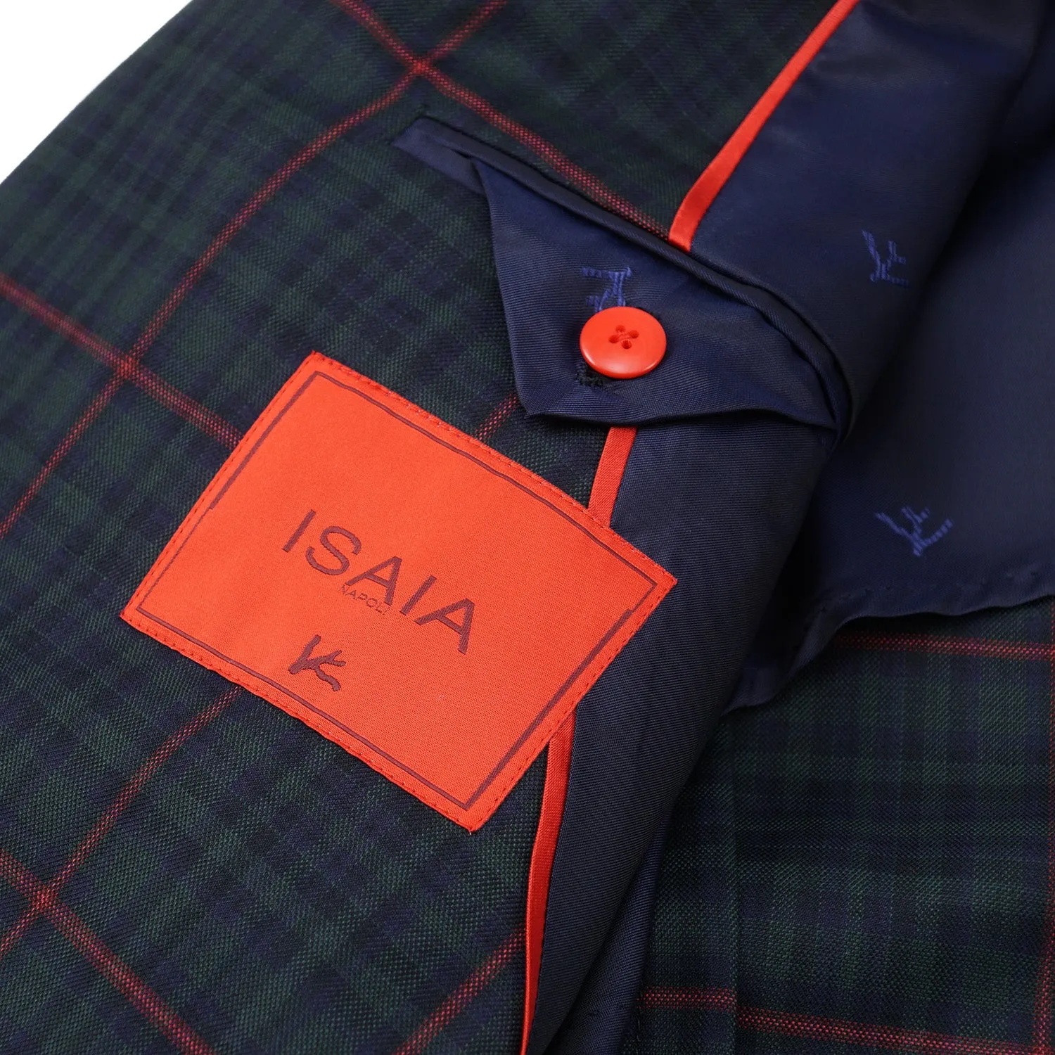 Isaia Layered Check Super 140s Wool Sport Coat