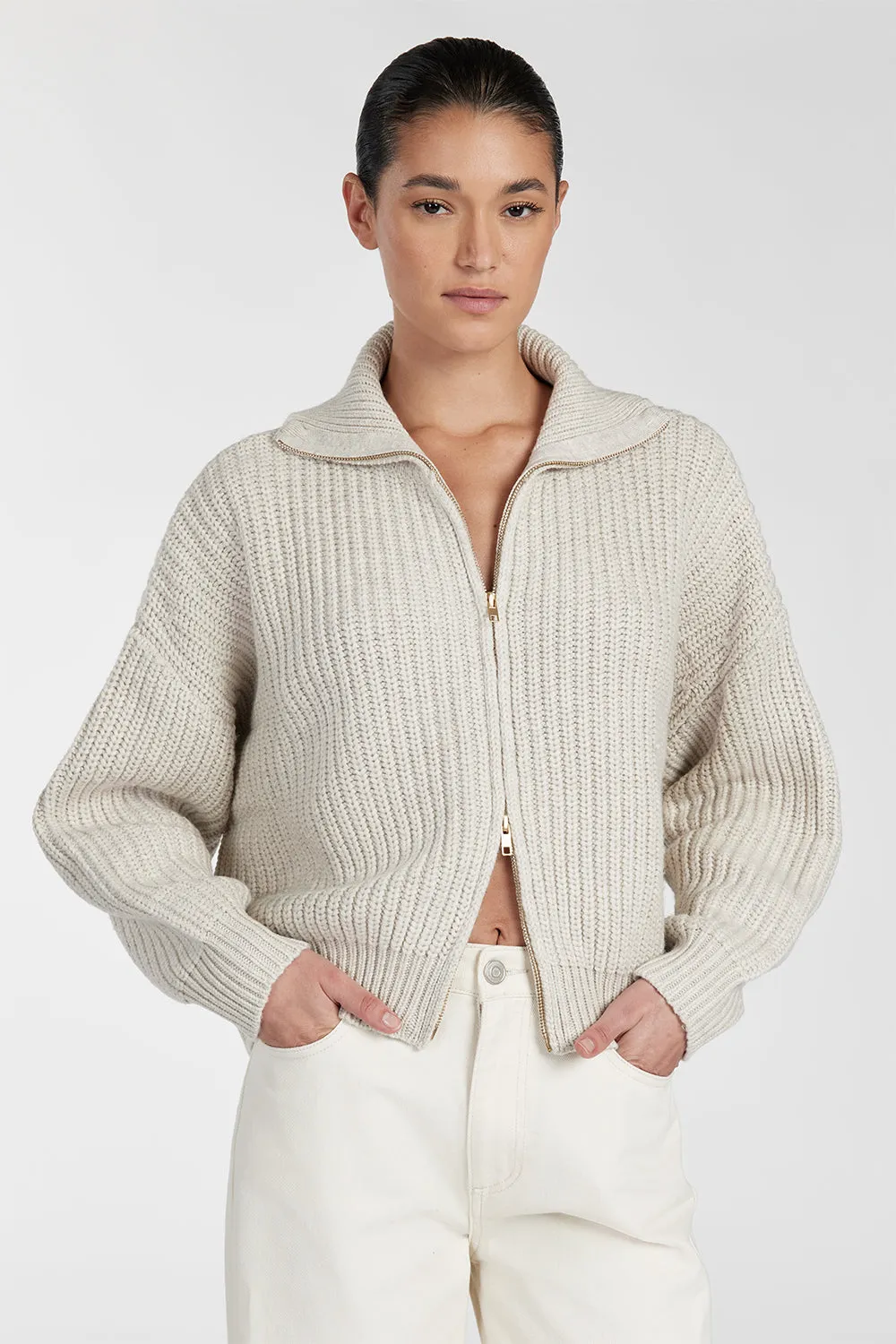 ISSY OAT MARLE WOOL BLEND JUMPER