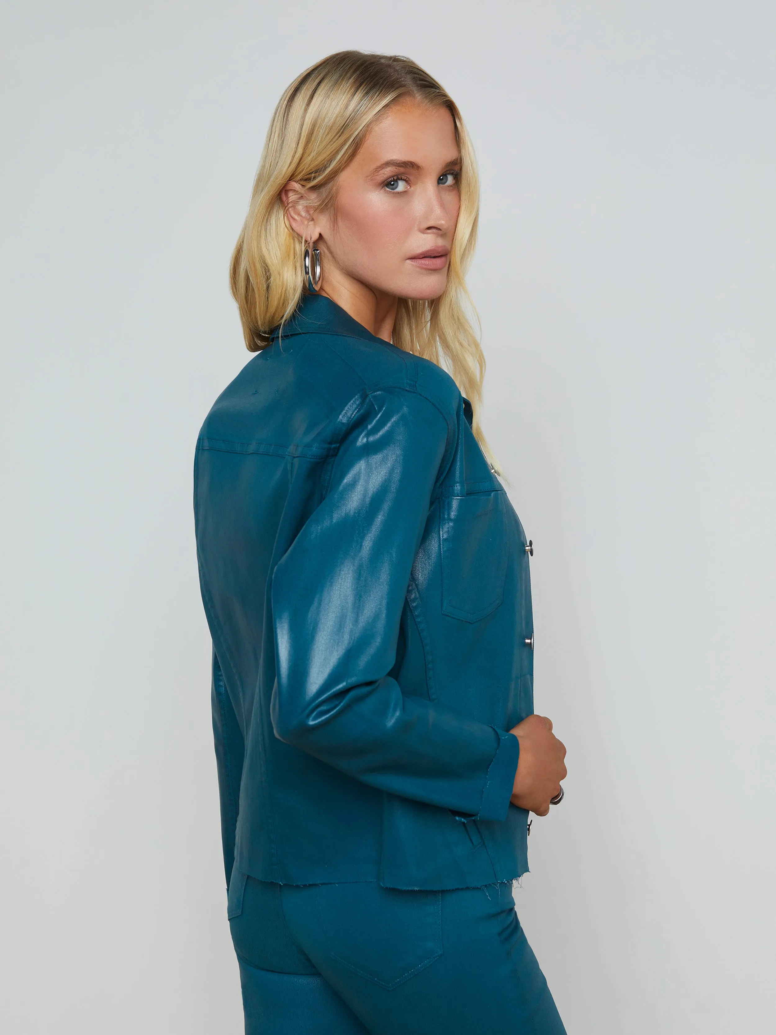 Janelle Coated Denim Jacket