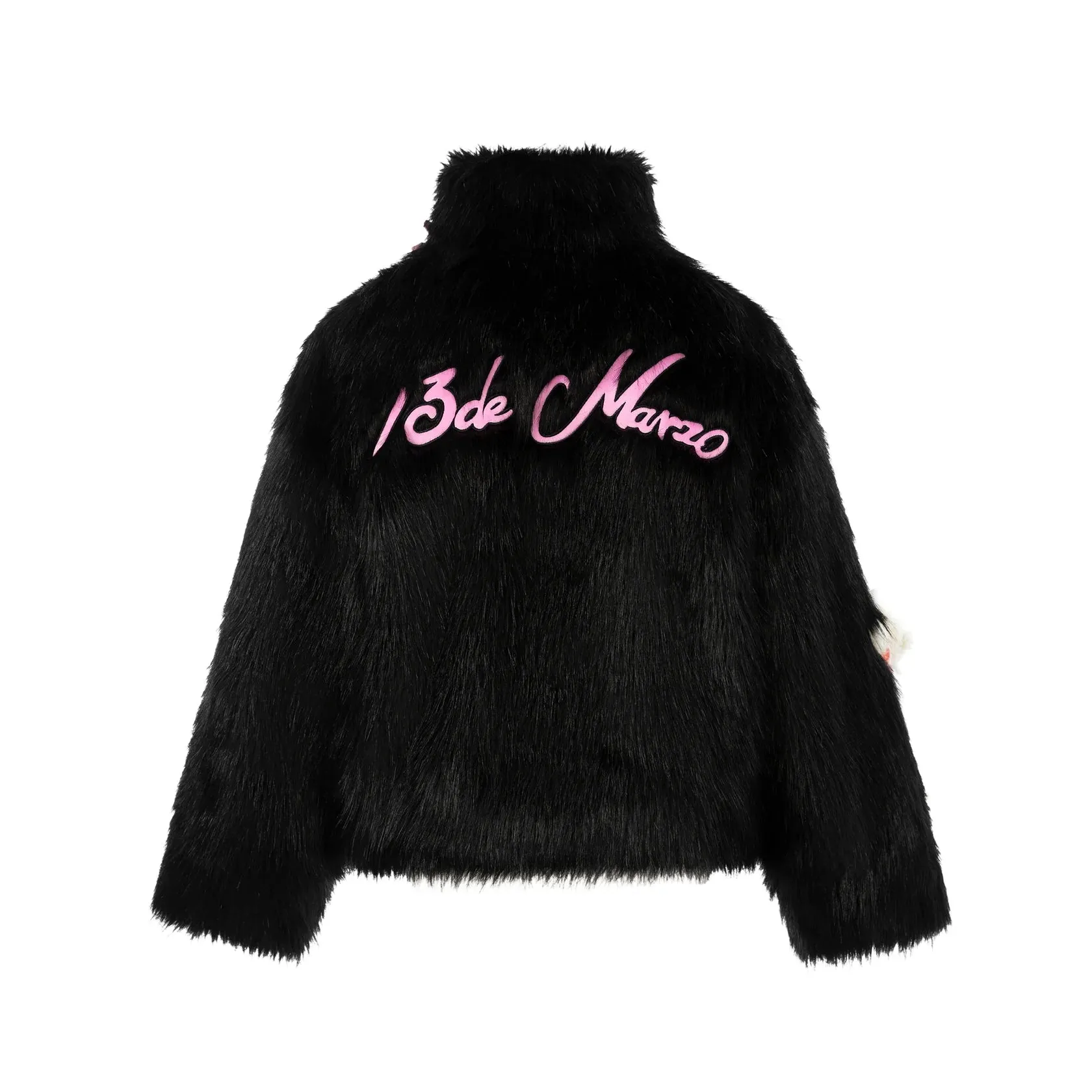 Kuromi Bear Artificial Mink Coat in Black