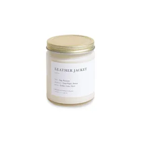 Leather Jacket Minimalist Candle