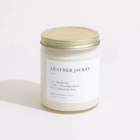 Leather Jacket Minimalist Candle