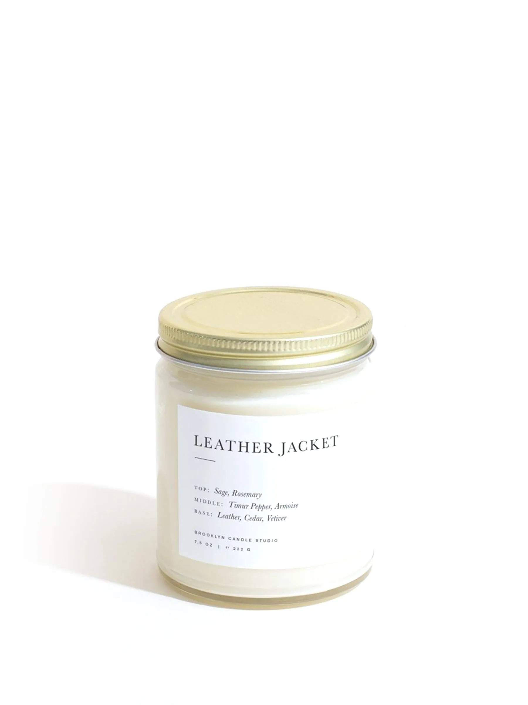 Leather Jacket Minimalist Candle