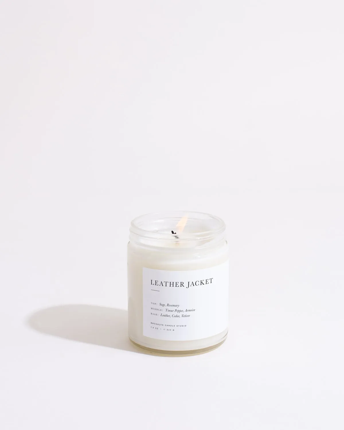 Leather Jacket Minimalist Scented Candle