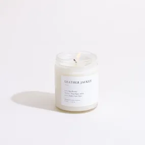 Leather Jacket Minimalist Scented Candle