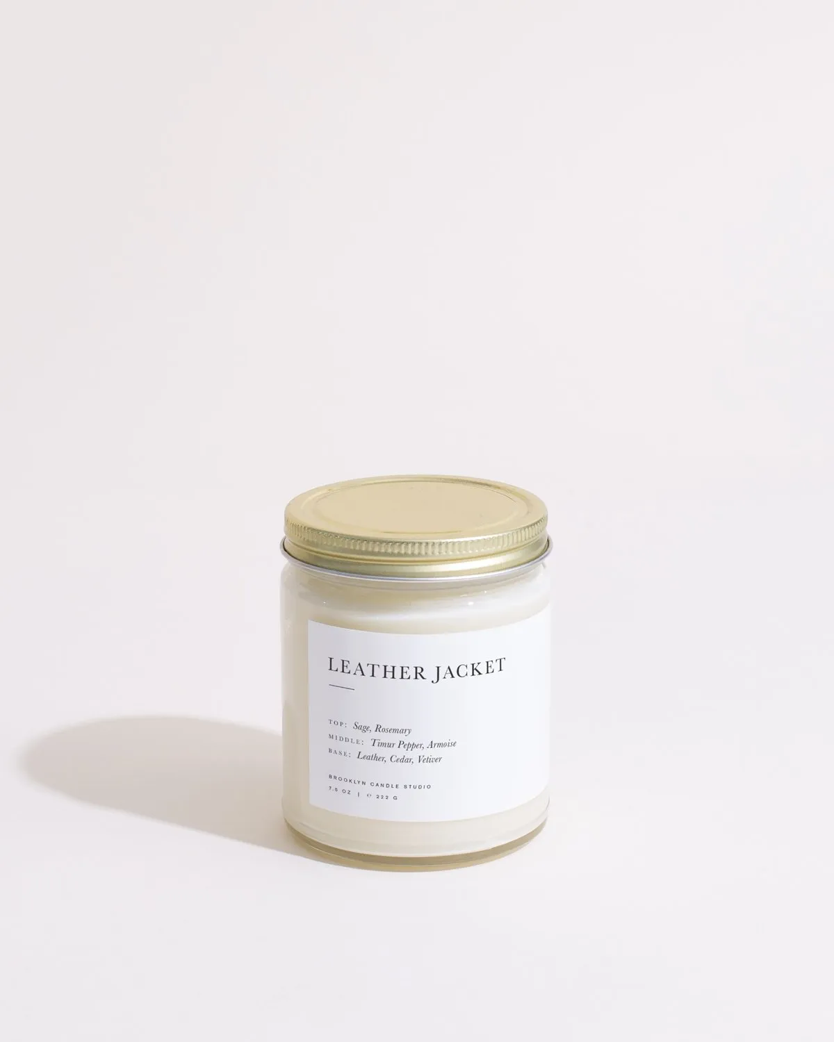 Leather Jacket Minimalist Scented Candle