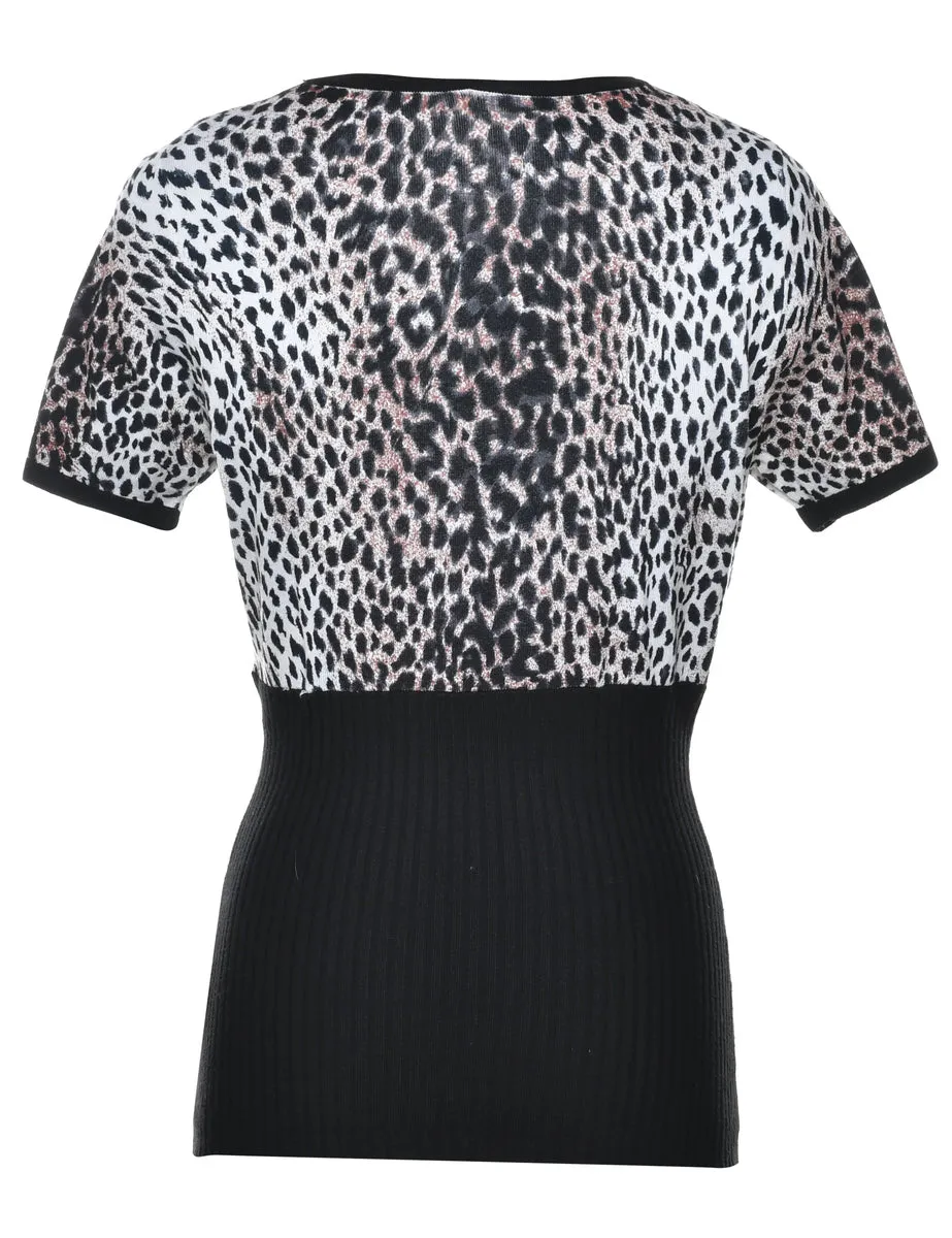 Leopard Pattern Jumper - S