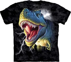 Lightning Rex Adults Dinosaur T-Shirt - USA Small (Fits AU Extra Small)